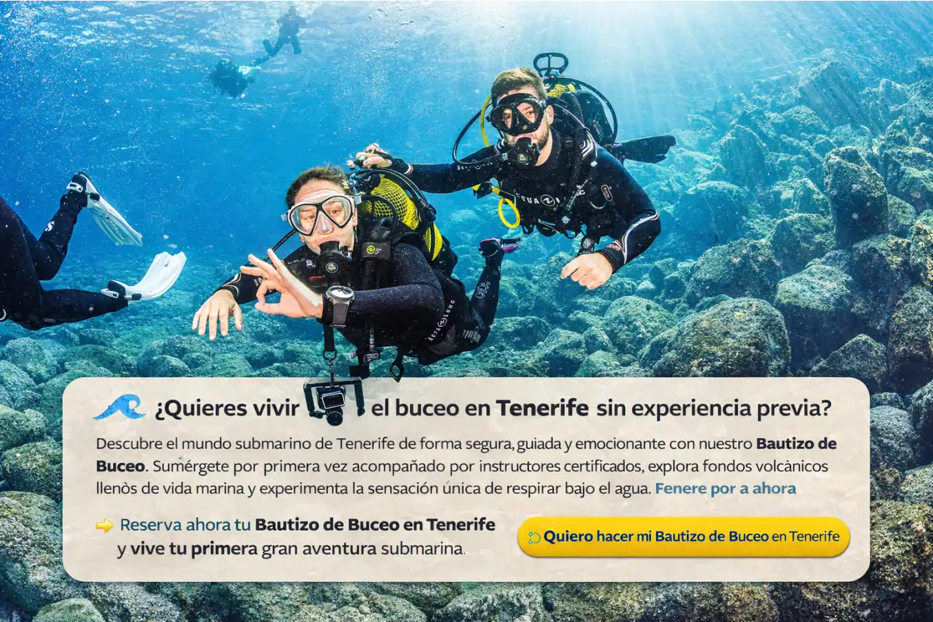 bautizo de buceo en tenerife